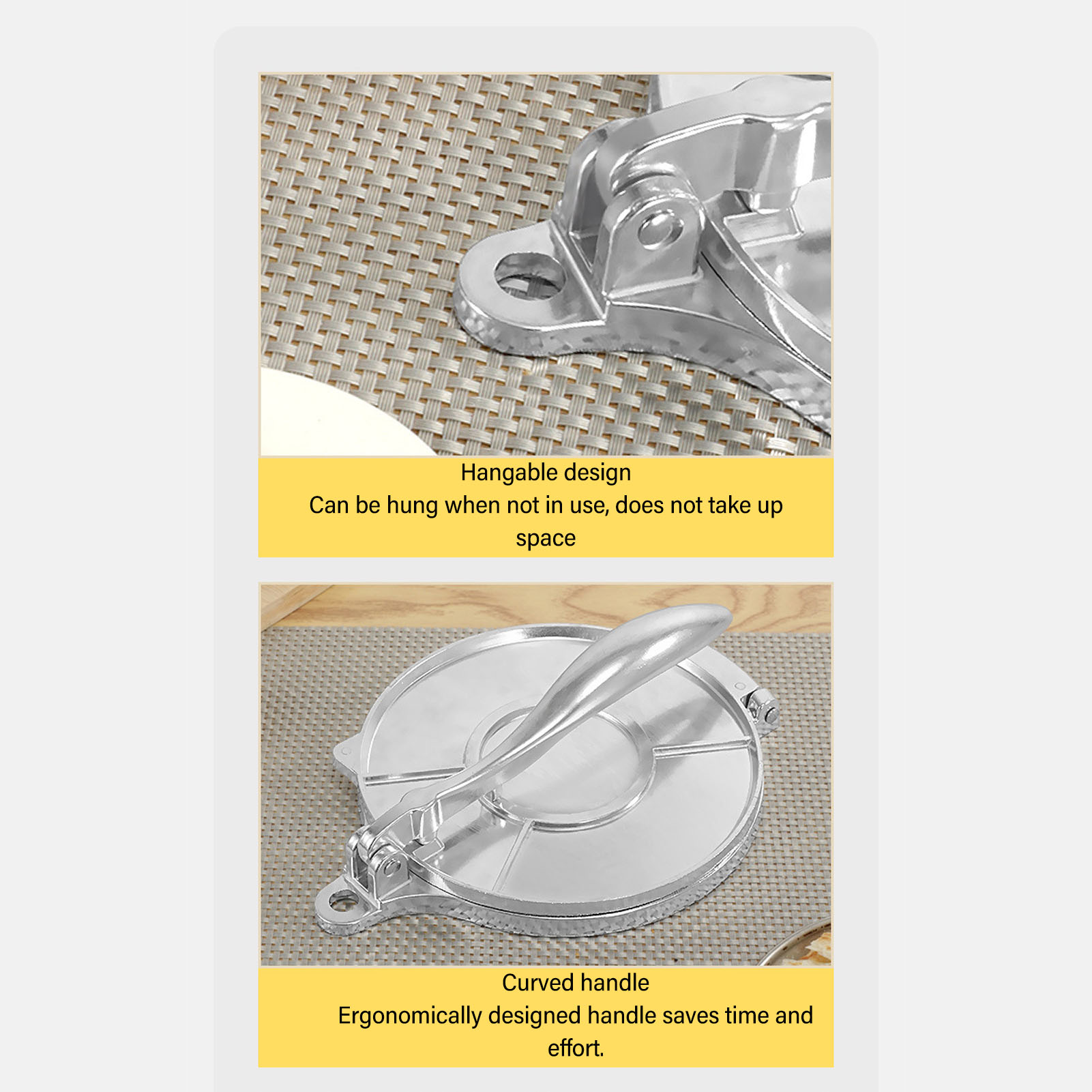 16/20 Cm Diy Tortilla Druk Maker Aluminium Handleiding Maïs Tortilla Deeg Drukken Tool Keuken Bakvormen koken Accessoires