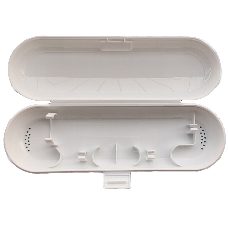 1 unidad portátil Universal caja de cepillo de dientes eléctrico caja de viaje accesorios de baño caja de cepillo de dientes eléctrico: Blanco