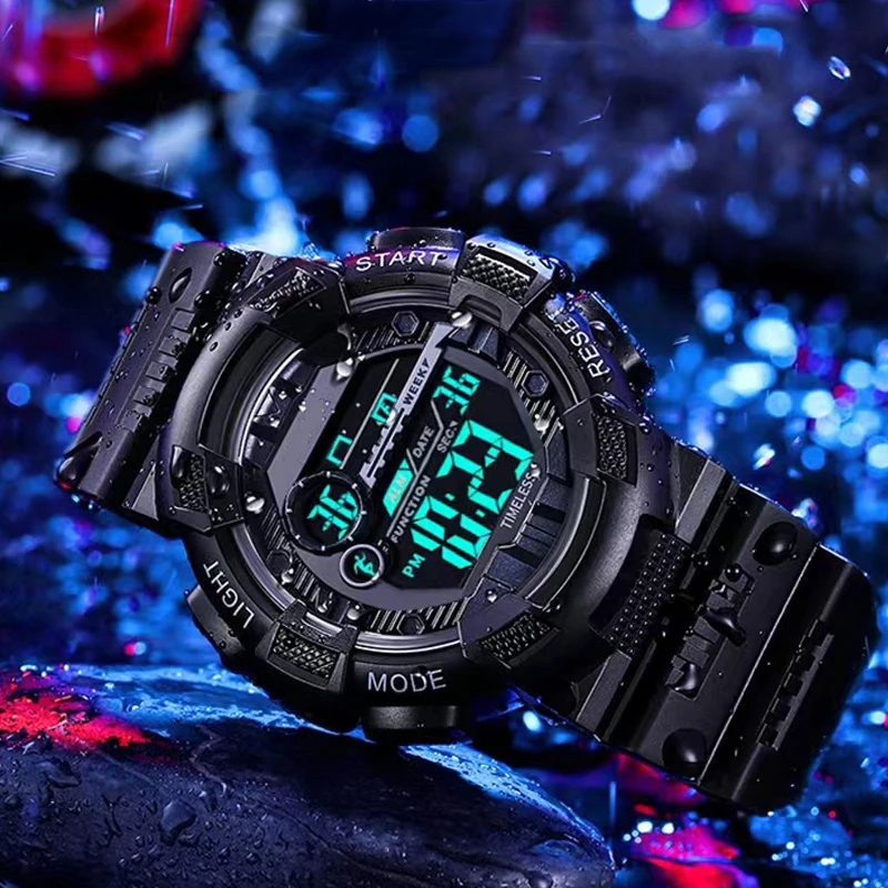 Relojes luminosos para niños LED colorido Flash Digital alarma impermeable para niños niñas fecha semana reloj de para niños