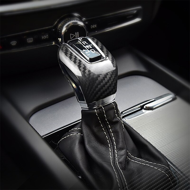 Real Carbon Fiber Sticker Auto Pookknop Cover Interieur Trim Voor Volvo XC60 XC90 S60 V60 S90 V90 S80L v40 Auto Accessoires