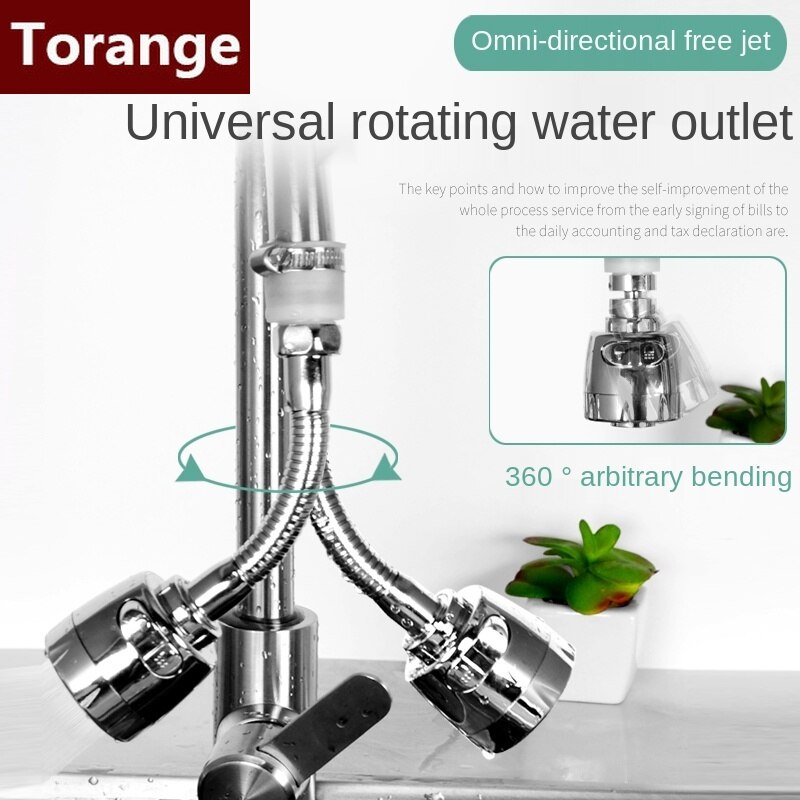 Kitchen Faucet Shower Head Splash-proof, Water-saving Pressurized Foamer Sink Faucet Universal Rotatable Foamer