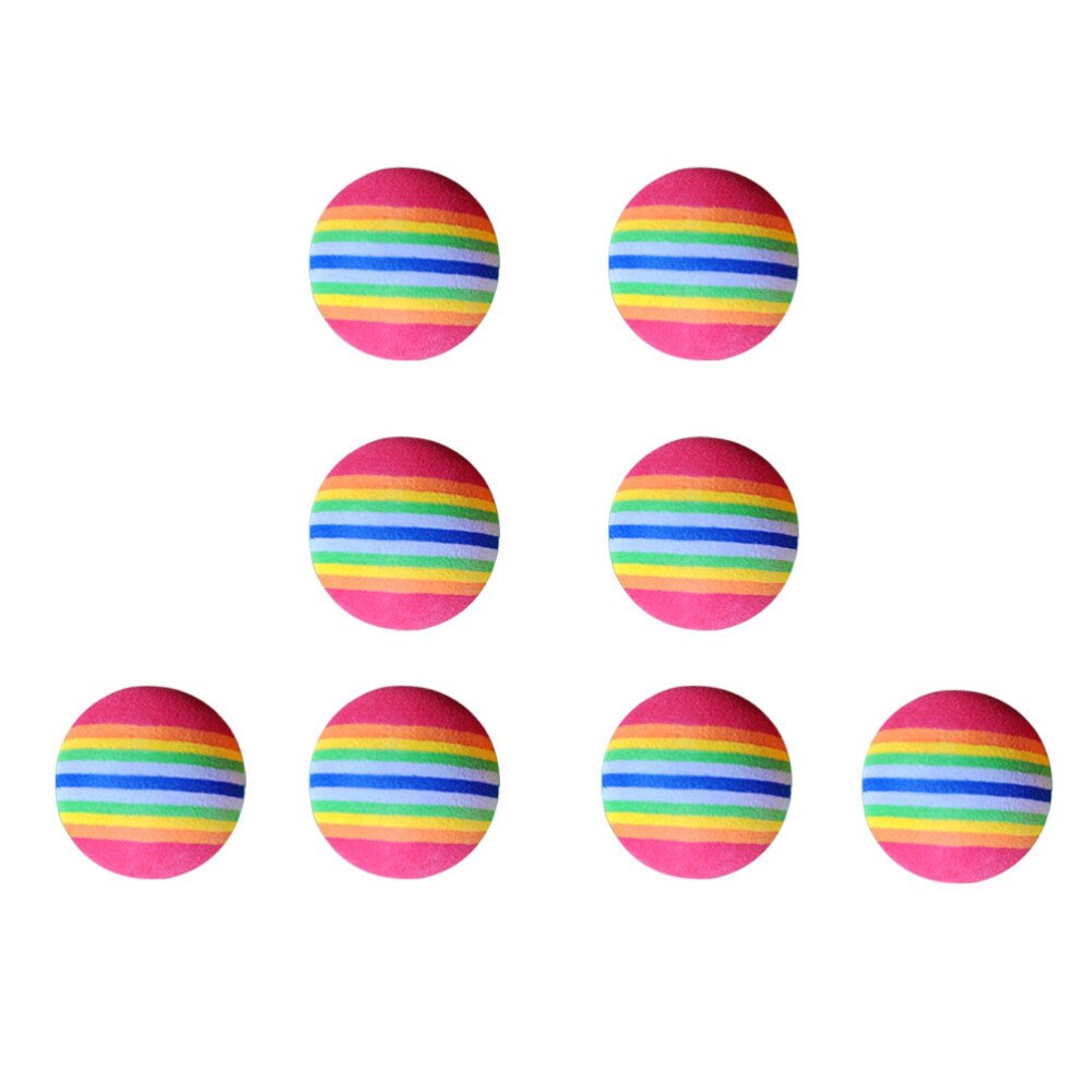 8 stücke 42mm Regenbogen EVA Schaum Ball Golf Praxis drinnen-Ausbildung Hilfe Weiche Golf Ausbildung Ball (Bunte): wie gezeigt 1