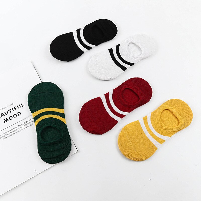 5 Pairs/ Socks Women Summer Thin Socks Boat Socks Female Sports Socks Breathable Shallow Mouth Short Socks: 4