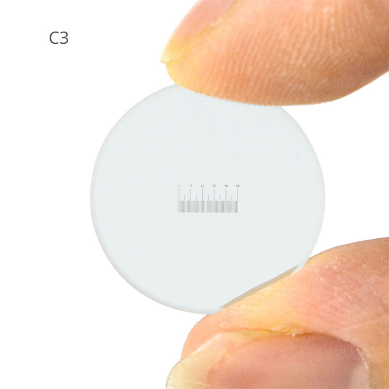 1pc Optical Glass Microscope Eyepiece Reticle Cross Line Ocular Graticula Micrometer Grid Calibration Slide for Measurement: Orange