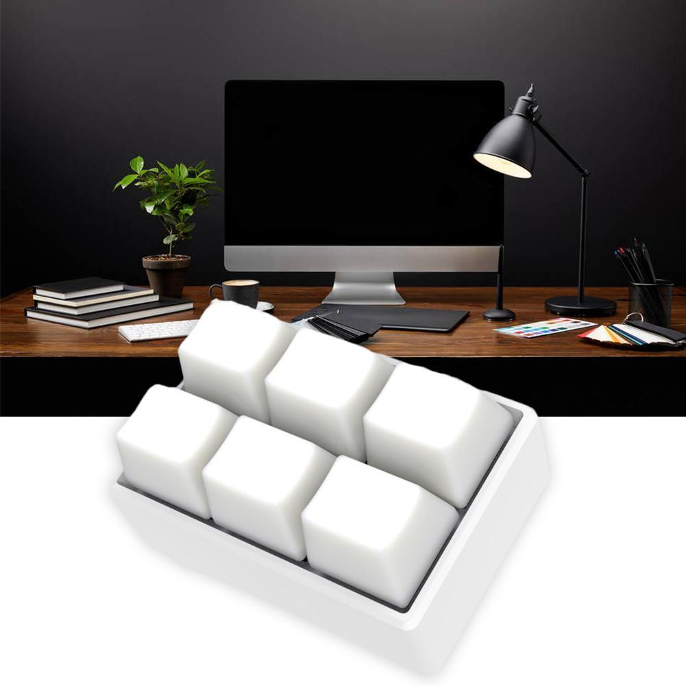 Mini Keyboard 1000hz 6 Programmable Mechanical Key Wheel Axle Tester Gaming Keypad Mx Red Switch Music Game