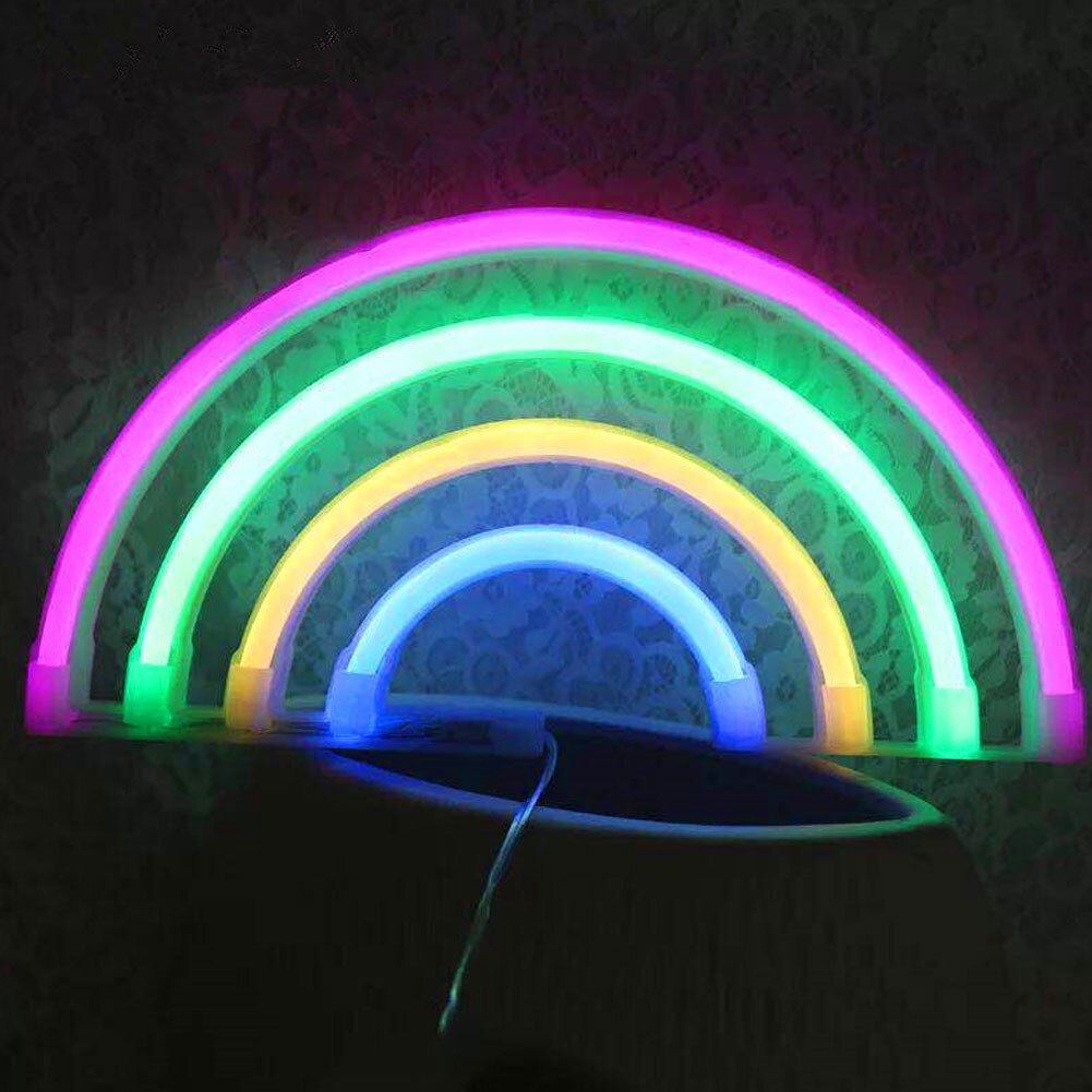 Rainbow LED Unicorn Neon Sign Night Light Home Kids Bedroom Indoor Lighting Decor Lamp Lovely LED Night Light 2022