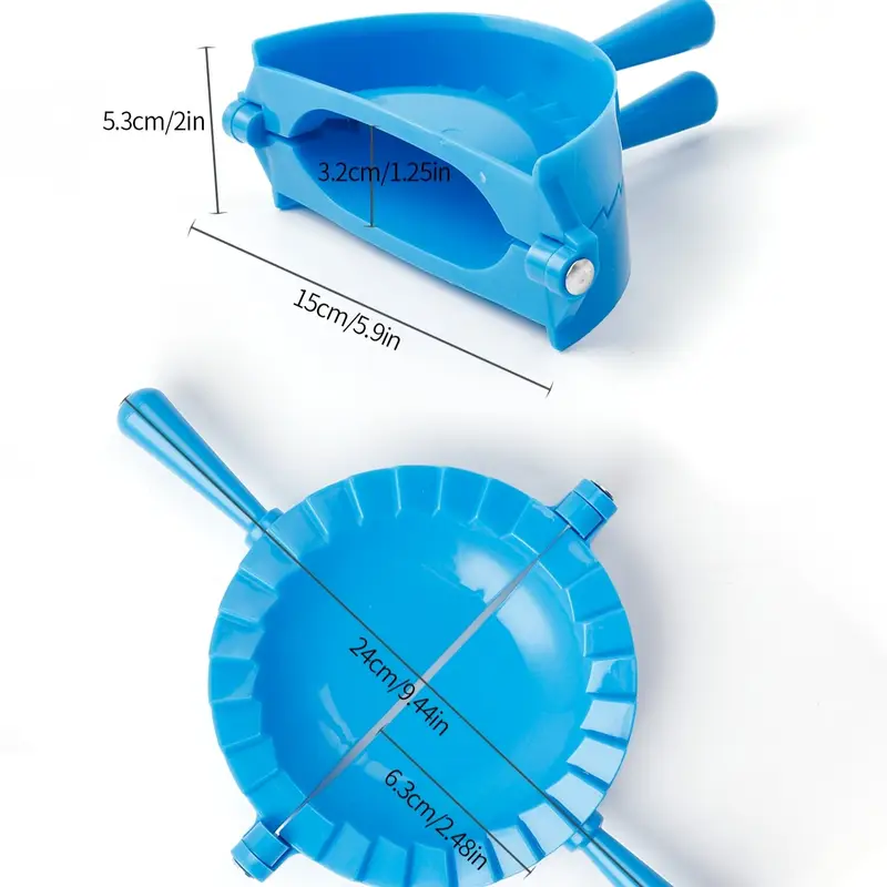 Professionele Dumpling Maker Mold-Ergonomisch handvat, duurzaam plastic, meerkleurig voor dumplings, koekjes, gebak te gebruiken keukengereedschap: Blauw