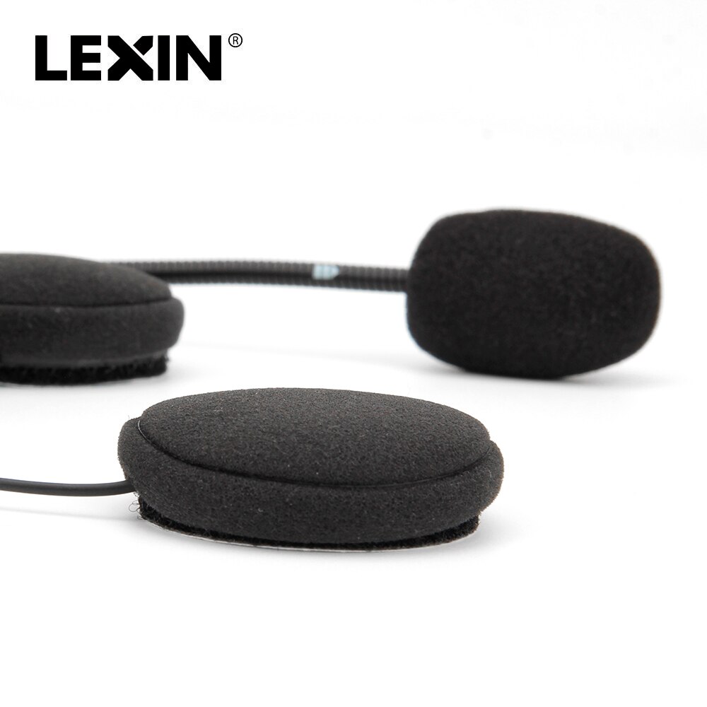 2pc lexin earphoe med 2- typ mikrofon intercom headset tillbehör för lx-etcom hjälm hög ljud brusreducering
