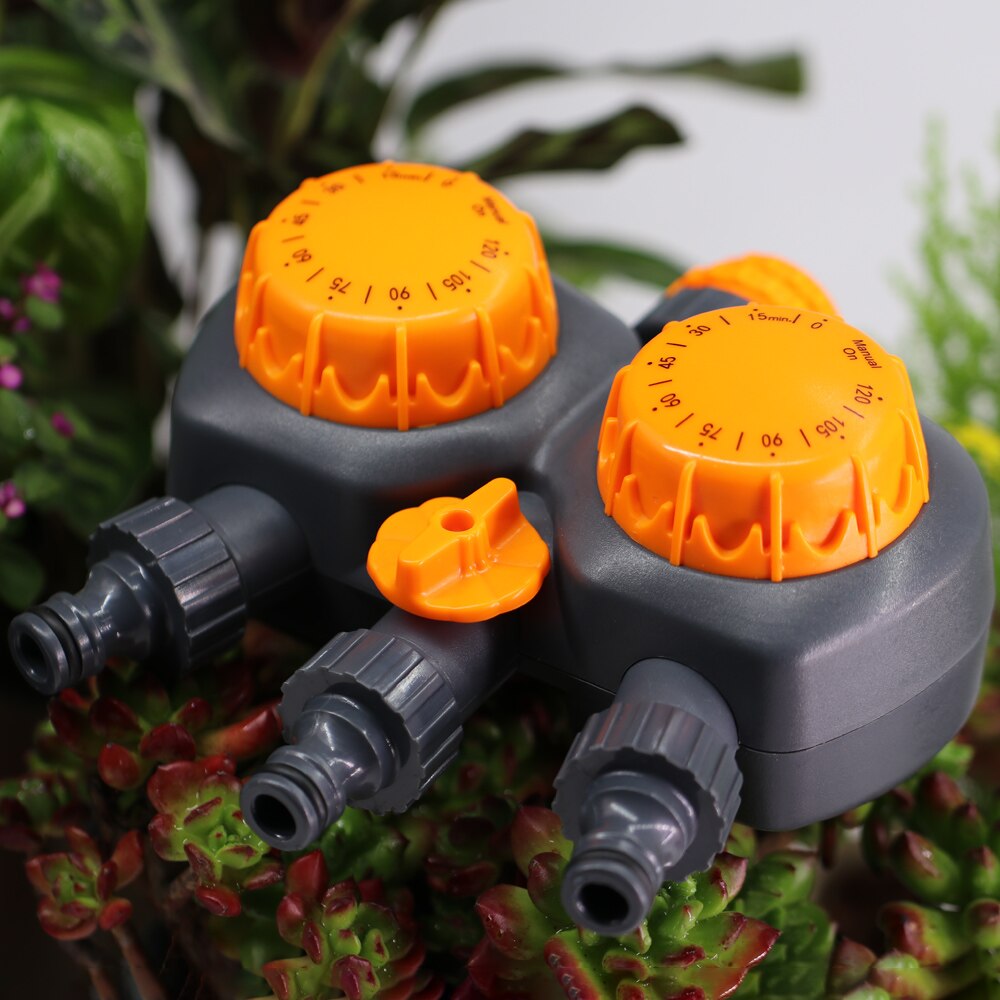 Temporizador de riego de jardín con controlador de riego automático, herramienta de aspersores de manguera mecánica inteligente para el hogar con doble Control de 3 vías