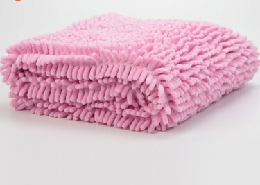 Pet Towel - Quick Water Absorption - Polyester - Dog Grooming Supplies: Pink / L