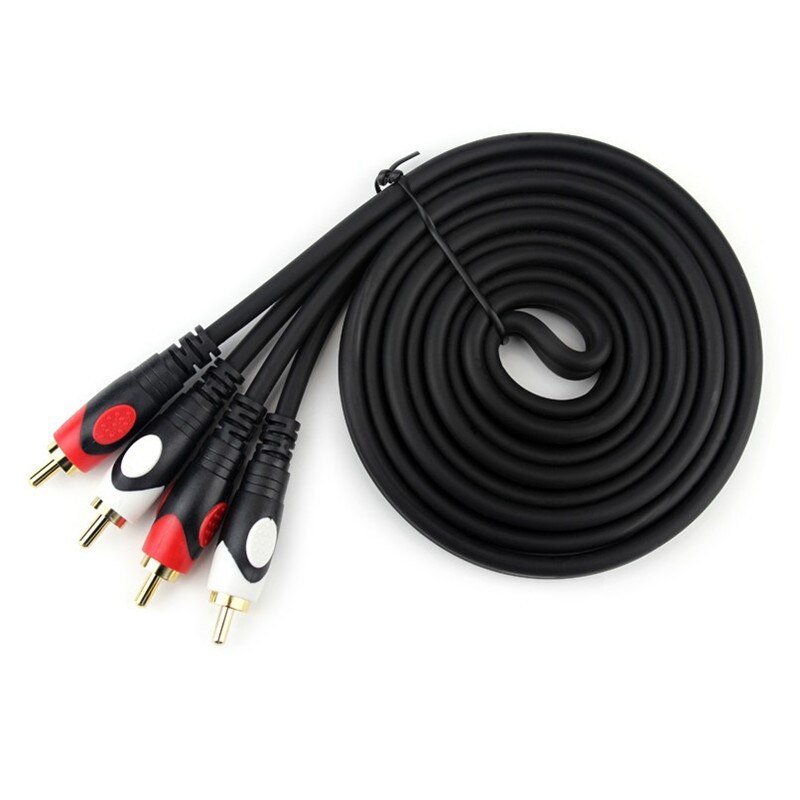 RCA Cable 2RCA Male To 2RCA Male Audio Video Cable Gold-Plated Plug AUX Splitter for Amplifier CD Soundbox DVD TV Line YS-244: 3m