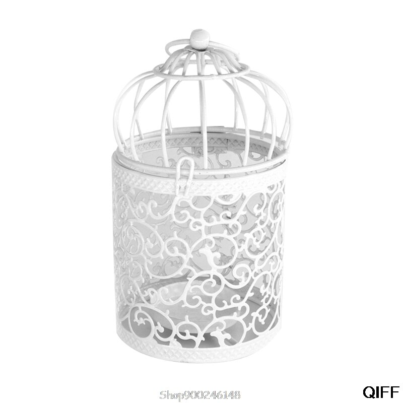 Hollow Holder Candlestick Tealight Hanging Lantern Bird Cage Vintage Wrought N18 20: 5AC100492-E