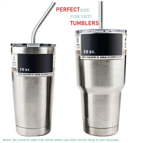 4 Uds de Metal de acero inoxidable pajita para beber pajillas reutilizables + Kit de cepillo limpiador