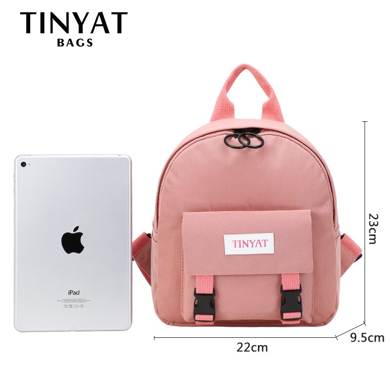 TINYAT Women Mini Backpack Korean Cute Girl Bagpack Daypack Canvas Shoulder Bag For Teenage Girls Female Ladies School Backpack