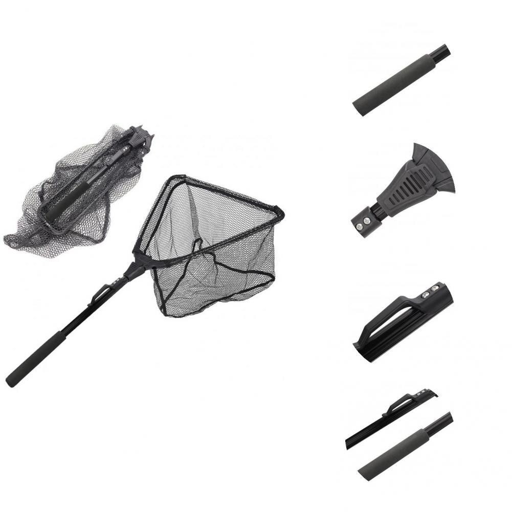 EVA Durable Useful Durable Folding Fishing Net Black Scoop Net Quick Dry for Angling