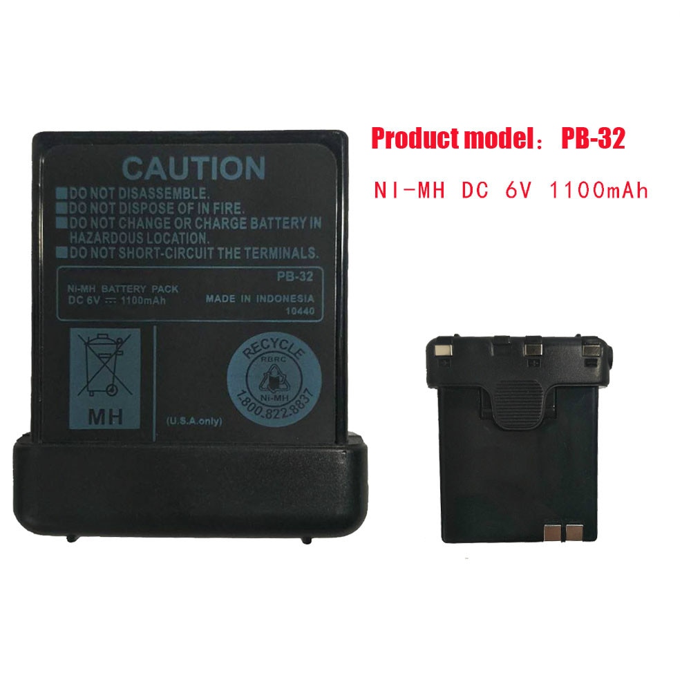 NI-MH DC 6V 1100mAh Batteria Per KENWOOD Radio TH-22 TH-22A TH-22AT TH-22E TH-42 TH-42A TH-79 TH-208