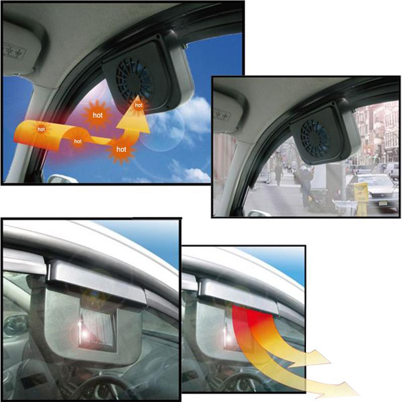 Solar- betriebener Aut ofens ter lüfter Schnell kühler Auto lüfter Abluft fenster Belüftung Wärme Abluft Ventilator Auto Solar- Ventilator