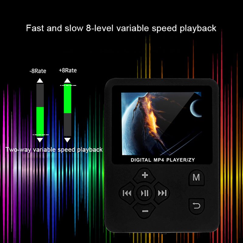 1.8 Inch Kleurenscherm Ultradunne MP4 Speler Ondersteuning 32G Tf Card Draagbare Hifi Muziekspeler