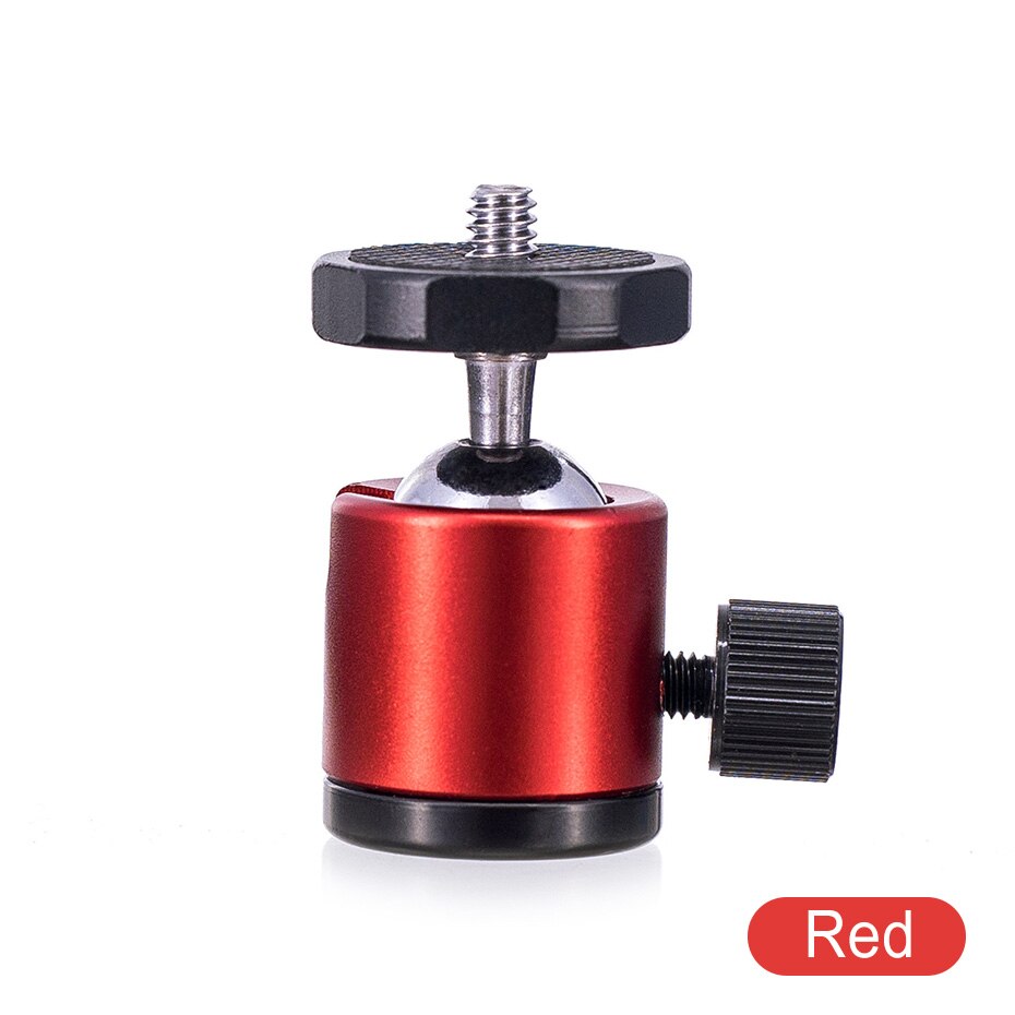 Monopod 360 Graden Swivel Draaibaar 1/4 ''Schroef Balhoofd Mount Ballhead Stand Beugel Voor Monitor Dslr Lamp Ondersteuning Tripode: Rood