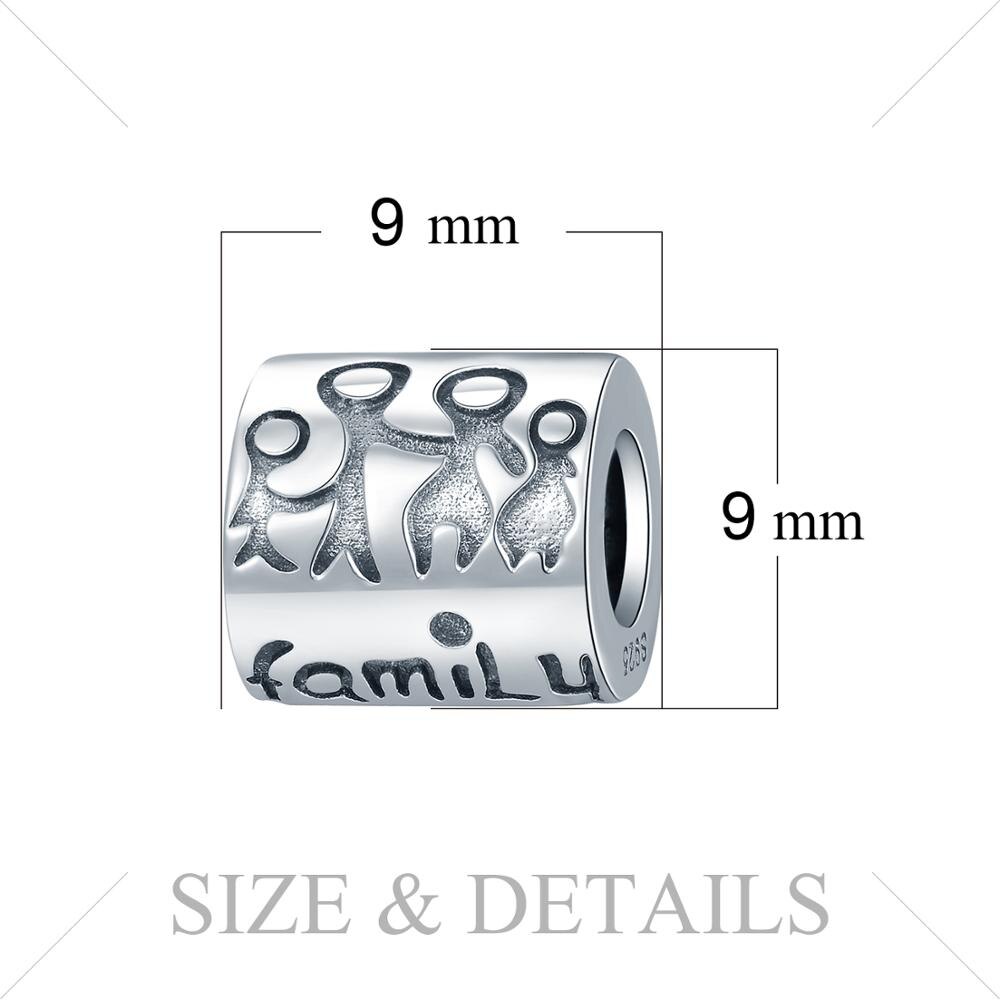 JewelryPalace Family 925 Sterling Silver Beads Charms Silver 925 Original For Bracelet Silver 925 original For Jewelry Making