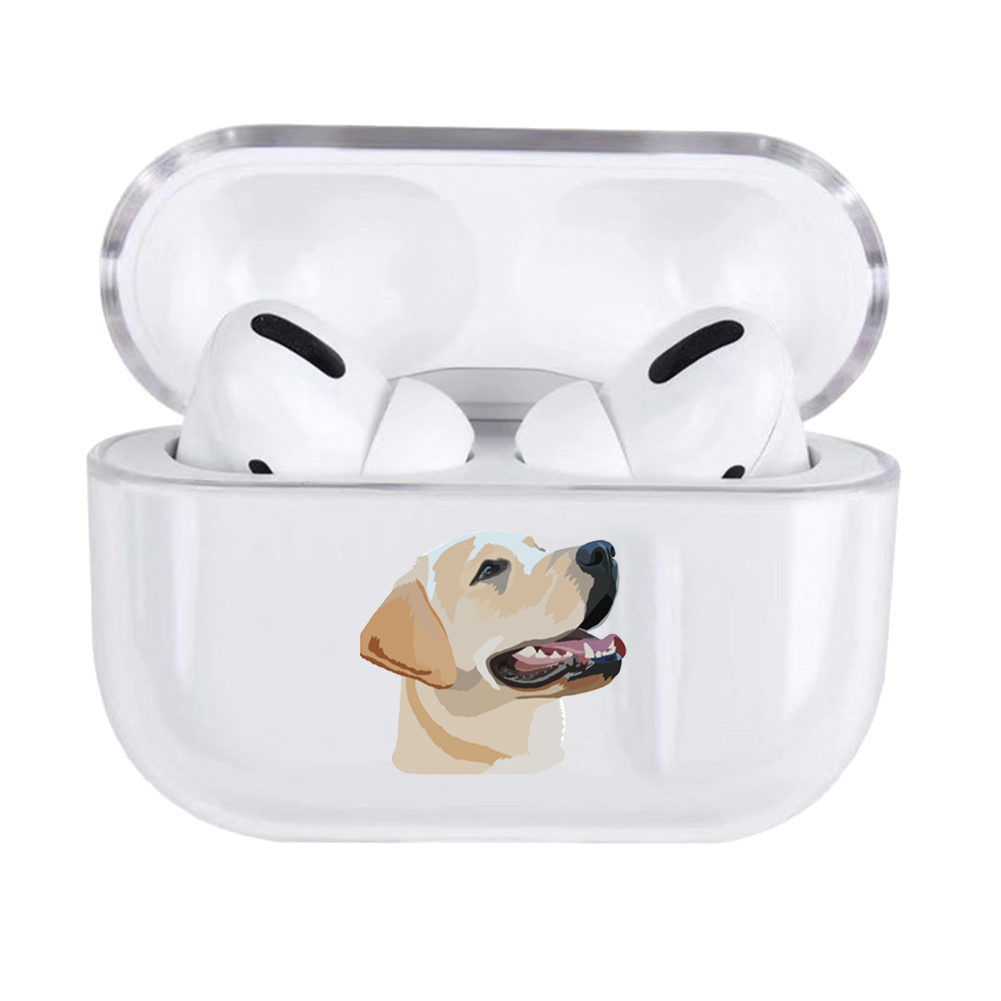 Cute Dog Labrador Retriever Airpod Cases 3 for 2 1 Pro Pods Gen Air Pods Pro Cover Lovely Pet Earphone Cartoon Box Coque: XS / SKY BLUE