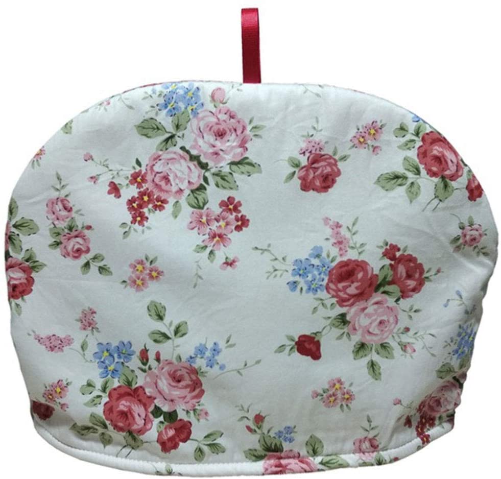 Floral Print Tea Cozy 100% Cotton Tea Cover Teapot Dust Cover Insulated Kettle Cover Keep Warm Breakfast Warmer Home Decorative: 28x23cm / Style 7