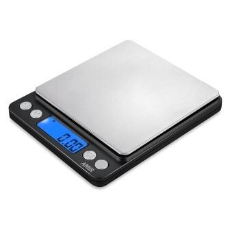 AMIR Digital Kitchen Scale Mini Pocket Stainless Steel Food Baking Scale 500g/0.01g LCD Display Electronic Kitchen Scales: Black