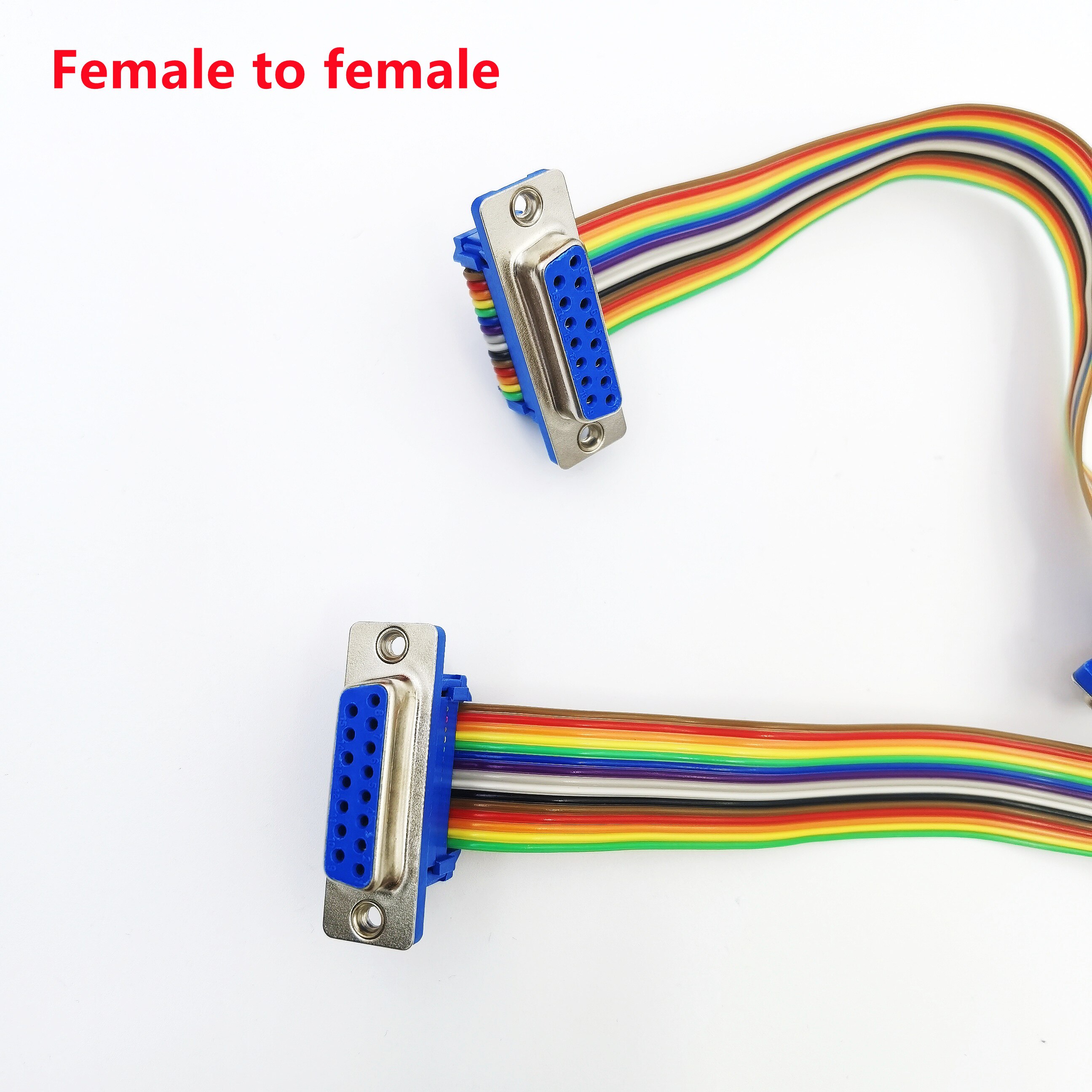 Connecteur de câble DB15 mâle à femelle/mâle à mâle/femelle/femelle, câble d&#39;extension de port série d-sub, 1 pièce, 20CM 50CM 1M: 1M / Female to female