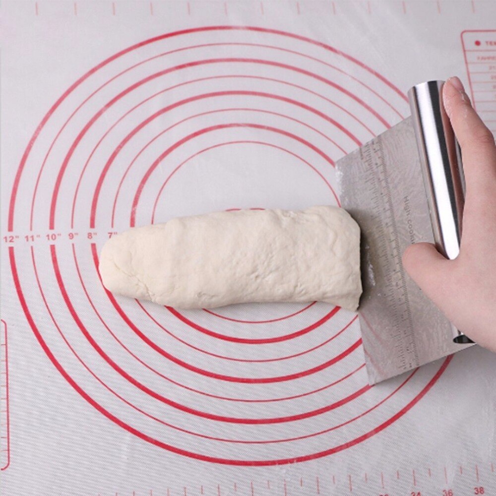 Stainless Steel Patisserie Pizza Dough Scraper Cutter Cutters Cozinha Baking Pastry Spatulas Cooking Cake Decorating Tools