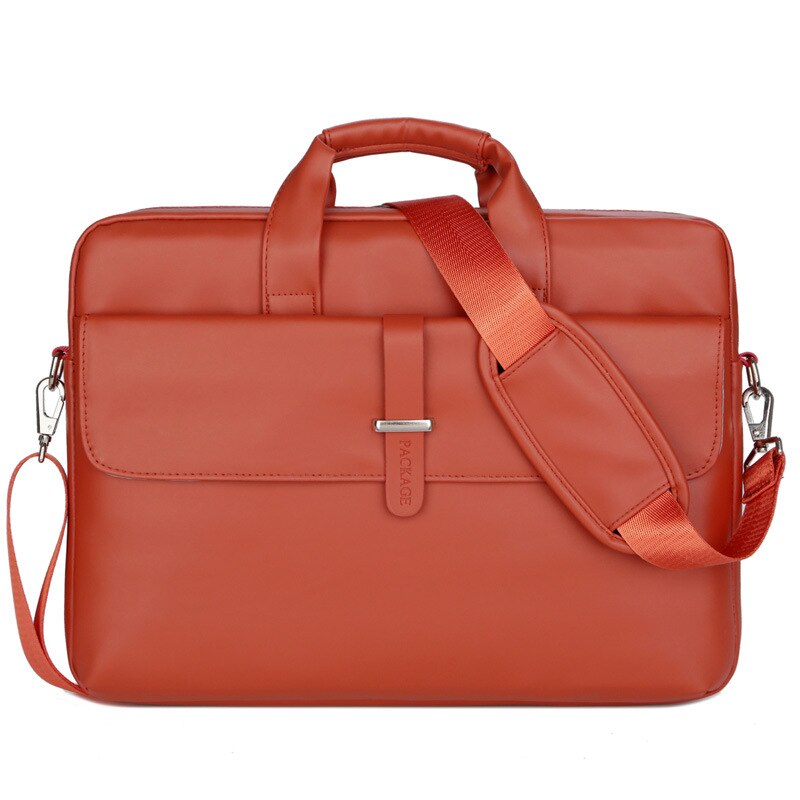 Bolsos de hombro para ordenador portátil para mujer, maletín de documentos A4, bolso de trabajo de negocios, sólido, Negro, Rojo, gris, para ordenador de 13, 14 y 15 pulgadas: Rojo