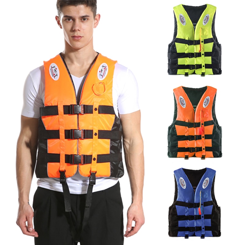 Adult Life Vest Jacket Polyester Swimming Boating Ski Surfing Survival Drifting Life Vest with Whistle Water Sports Man Jacket