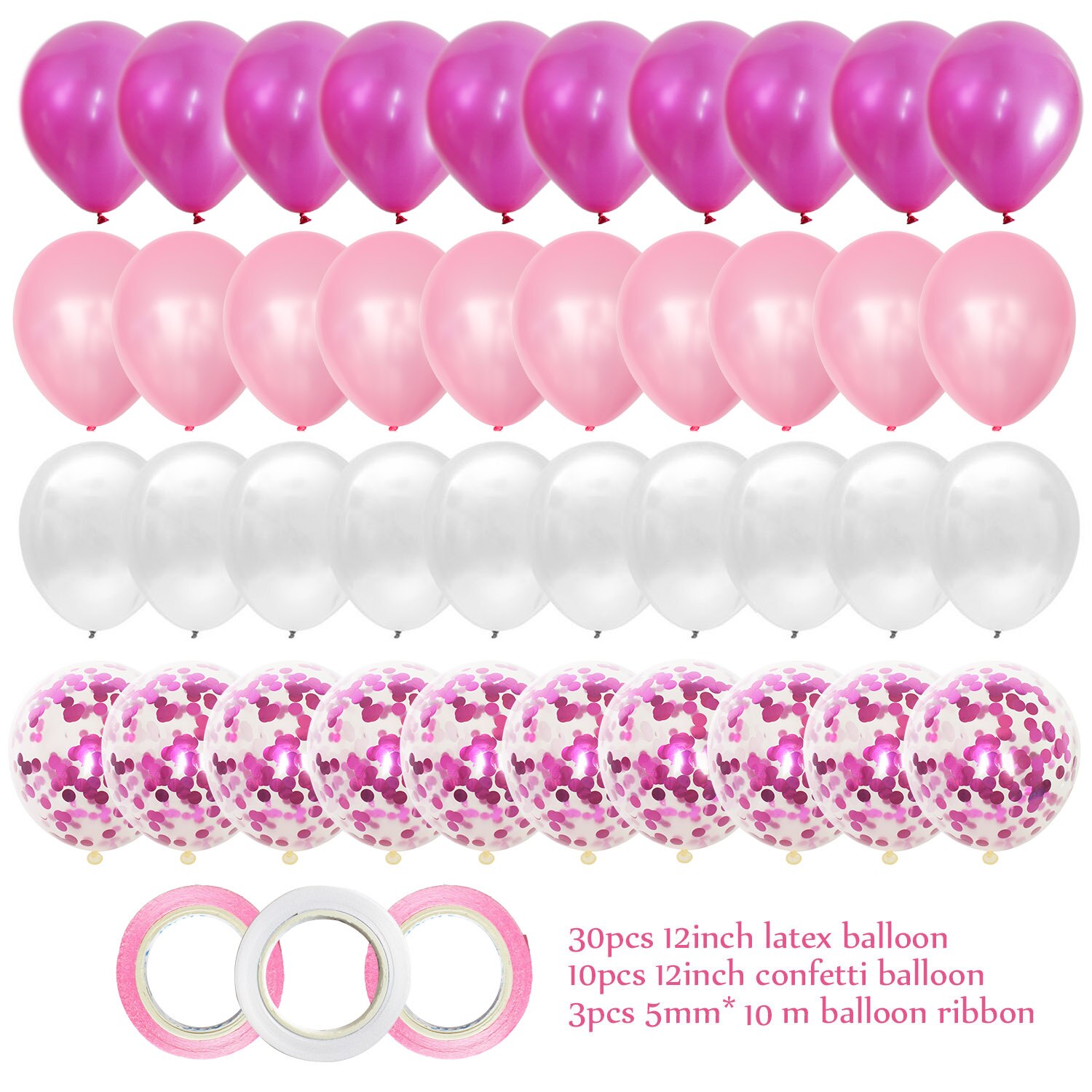 40 Stks/set 12Inch Blauw Ballonnen Zijn Een Meisje Jongen Baby Shower Geslacht Onthullen Verjaardag Party Diy Decoratie Babyshower Volwassen bruiloft: hot pink