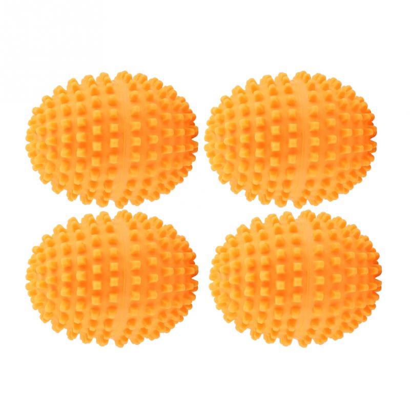4 unids/set naranja reutilizable bola de lavado lavar ropa bola lavadora de estrella de mar de Vleaning bola para lavar