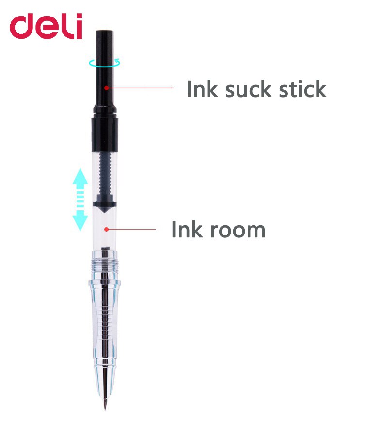 Deli EF nib ink fountain pen for school office writing supply luxury pen with box calligraphy business