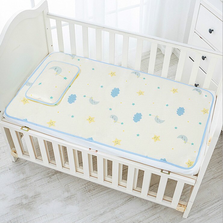 Babymadrasser sommer cool liggeunderlag åndbare madrasser til småbørns tremmeseng hyggelige lurpuder til spædbørn: Sky