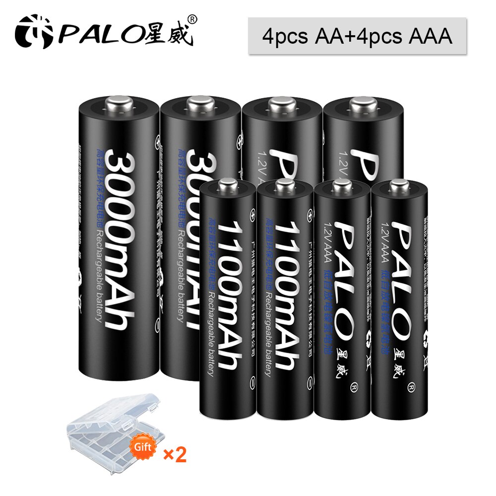 Palogreen 24 Bays Smart AA AAA Batterijlader met LCD Display voor 1,2V