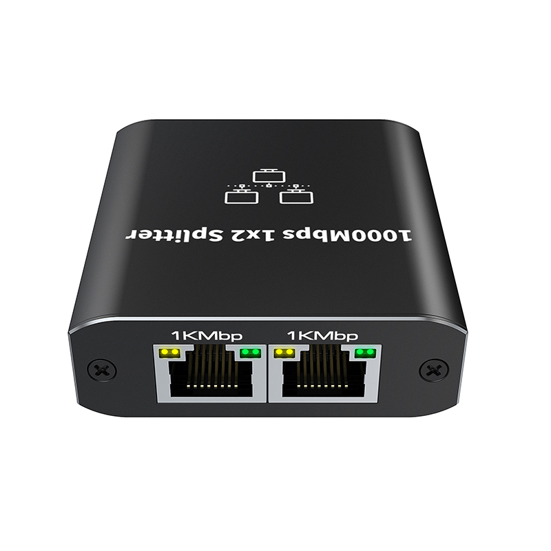 RJ45 Network Cable Switch Hub 1 In 2 3 Out Converter 1000Mbps Gigabit Ethernet Switch Hub Wire Divider PC LAN Extend Adapter: black