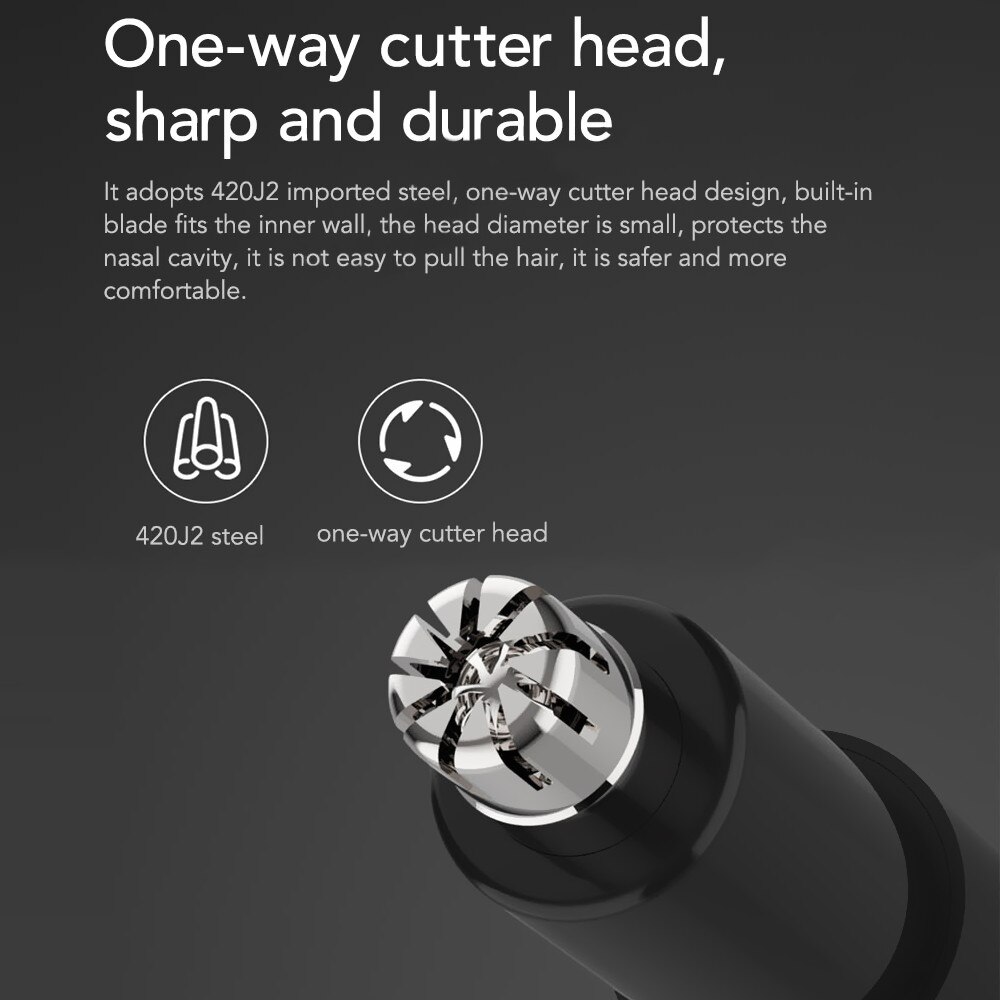 Xiaomi huanxing  hn1 elektrische neustrimmer, veilige neusscheermachine, waterdicht, gezichtsverzorging, gezichtsreiniging, neustrimmer