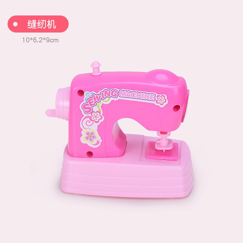 Vibrerer det samme barn mini apparat sæt simulation vaskemaskine legetøj små apparater pige lege hus legetøj: Symaskine