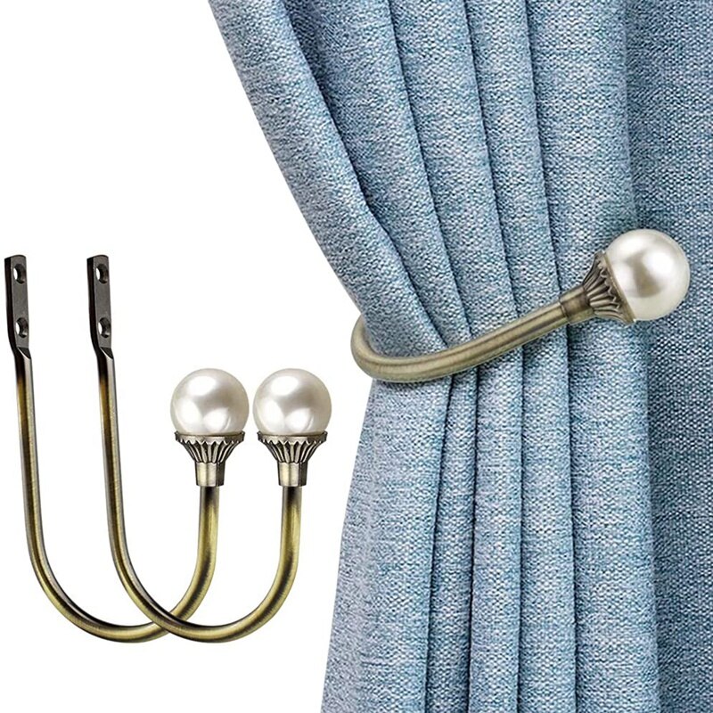 Decorative Curtain Drapery Holdbacks Wall Mounted Curtain Tieback U Shape Curtain Tiebacks Hooks for Home Office