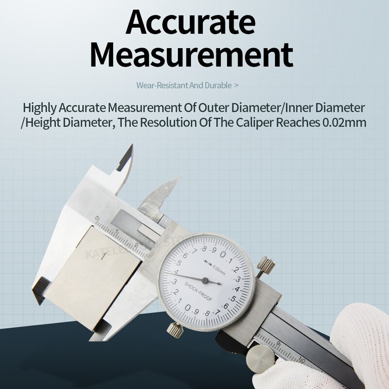 Vernier Caliper With Meter Dial Calipers Metal gauge Micrometer Ruler Metal Caliper Stainless Steel Gauge Depth Measuring Tools