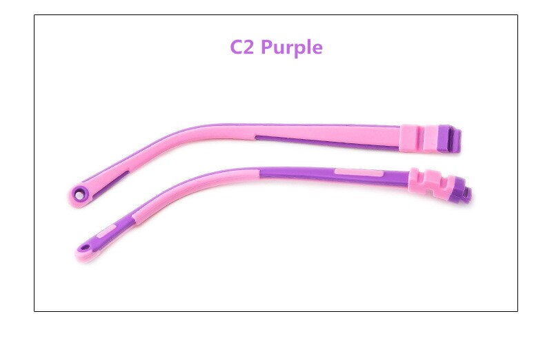 Gafas de sílice + TR para niños, patillas de silicona de color a presión, par, multicolor opcional, accesorios para gafas: C2 PURPLE