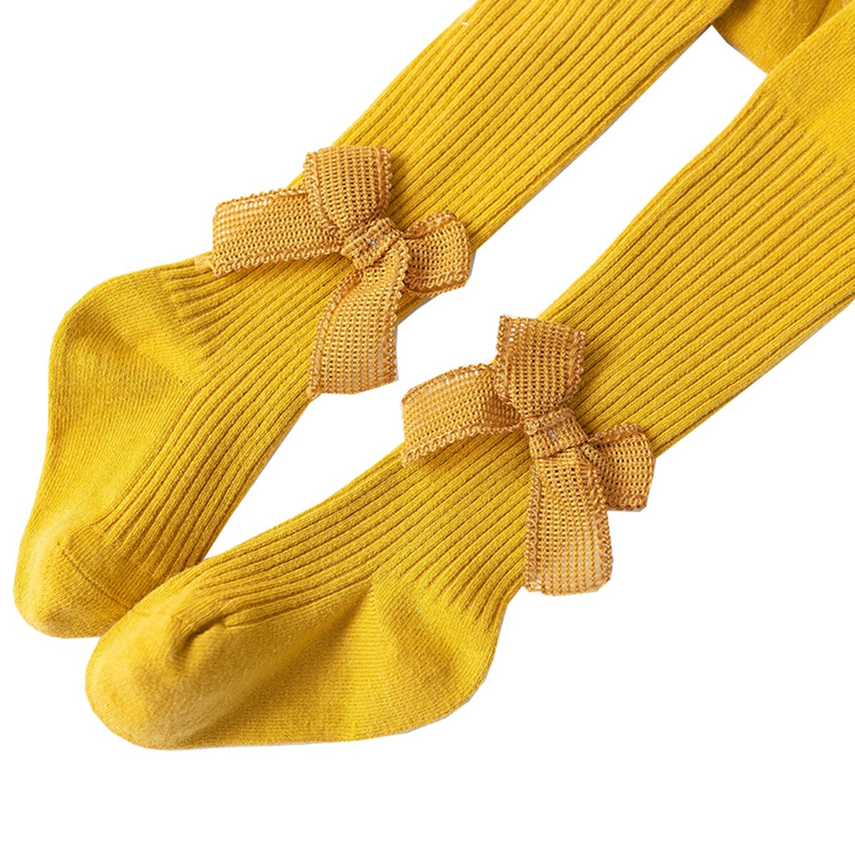 0-4 ans enfants printemps automne hiver collants nœud coton bébé filles collants enfants infantile tricoté Collant