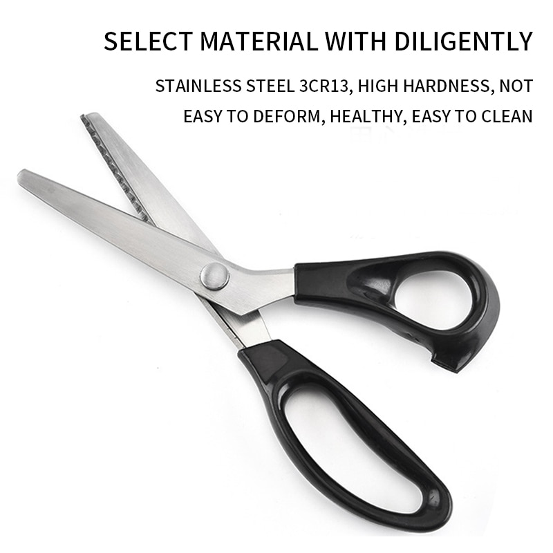 New23.5cm Zigzag Naaien Cut Dressmaking Tailor Shear Schaar Leer Handwerk Stof Denim Diy Bekleding Tool Textiel