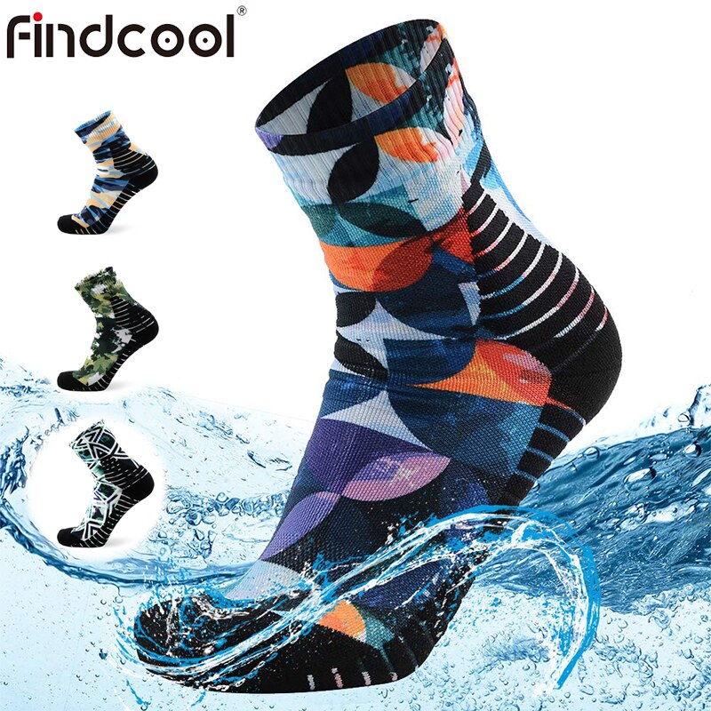 FINDCOOL Hiking Socks Waterproof Socks Men and Women Outdoor Climbing Skiing Cycling Socks Breathable and Warm