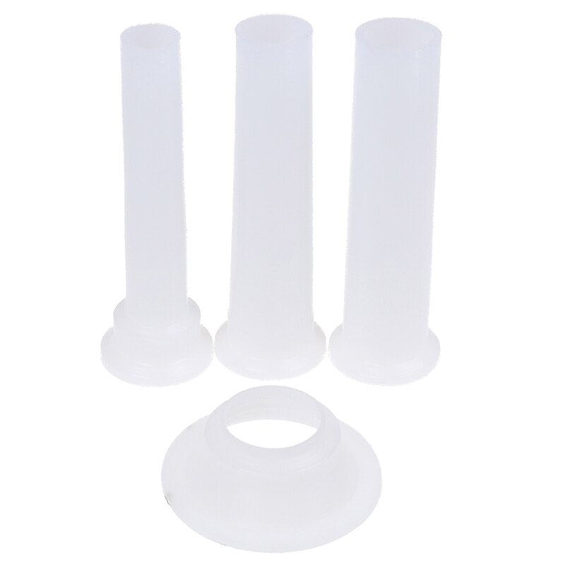 3pcs/set Meat Grinder Sausage Stuffer Filling Tubes DIY Sausage Maker Funnels Nozzles With 1PC Base Kitchen Tools