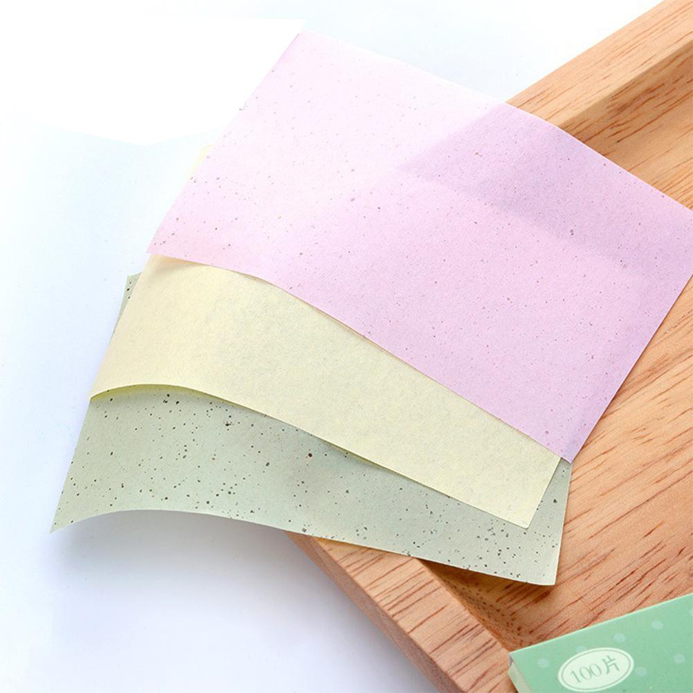 XY Fancy 100 Pcs/box Face Oil Absorbing Paper Plant Fibres Breathable Linen Pulp Blotting Paper