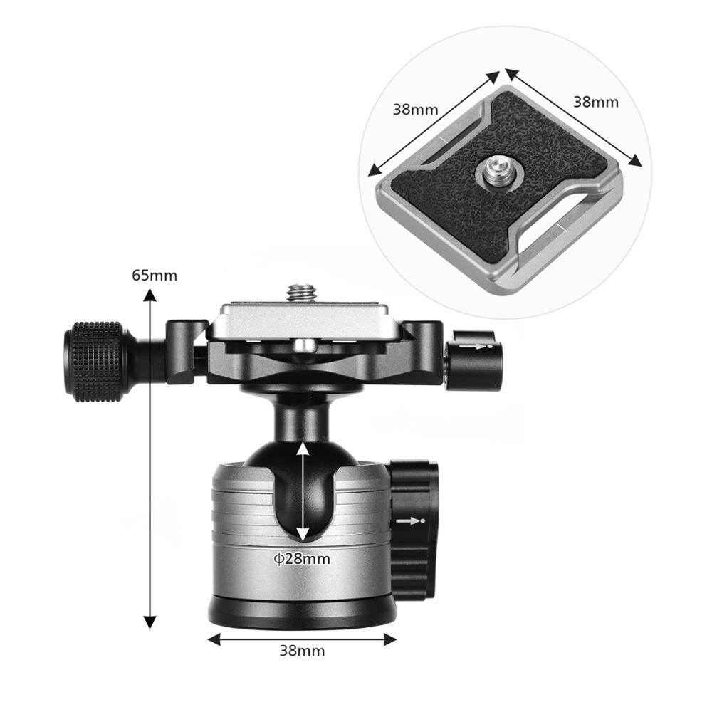 Cnc Dual Panoramisch Balhoofd Lage Zwaartepunt Enkel U Notch Met 1/4 Inch Schroef Mount Voor Dslr ildc Camera Statieven: FB-28 Max.Load 10kg