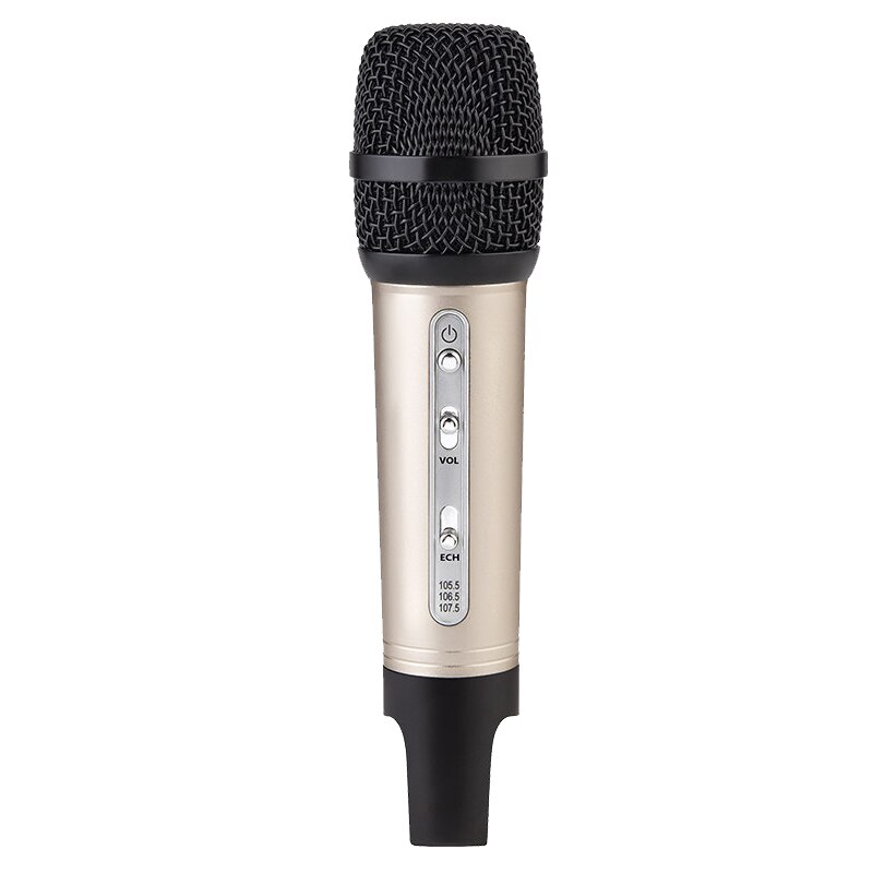Wired Car Radio Microphone Bluetooth Wireless Karaoke Home Studio Handheld Computer Capacitive Car Microphone: Gold