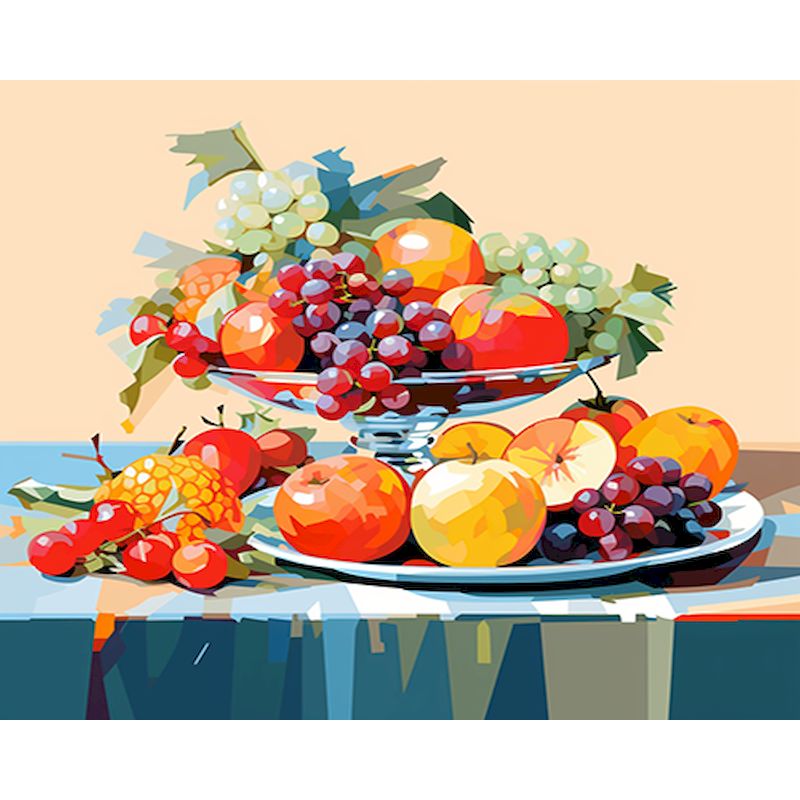 PhotoCustom 40x50cm DIY Malen nach Zahlen Obst Bausatz Malen nach Zahlen Malen auf Leinwand Bild handgemalte Heimdekoration: dunkel khaki / 24x24 cm